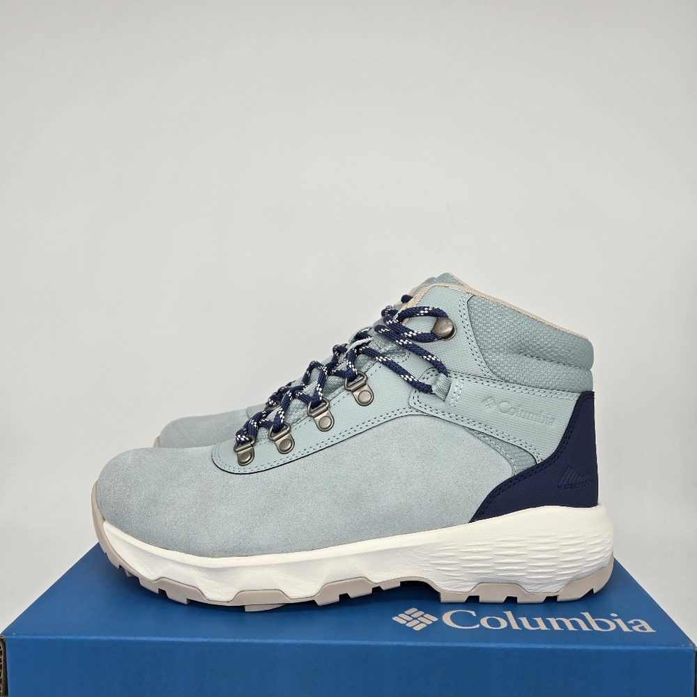 Columbia Women's Newton Wander Hiking Boots Crushed Blue Shoes Size 9.5 New